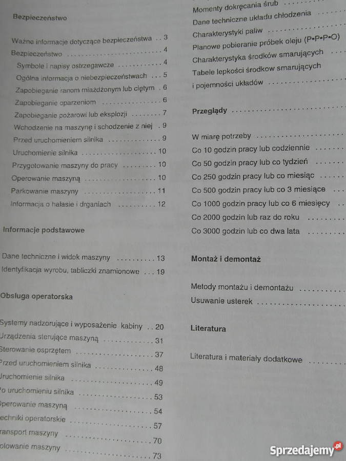 dtr instrukcja obsługi CATERPILLAR 428B i iNNE Szczecin sprzedam