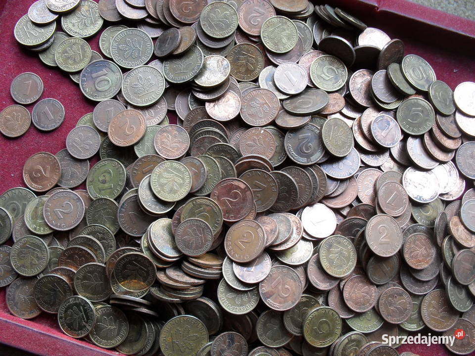 Stare Monety pfennig 1 2 5 i 10 Pfennig 600 Numizmatyka Wrocław sprzedam