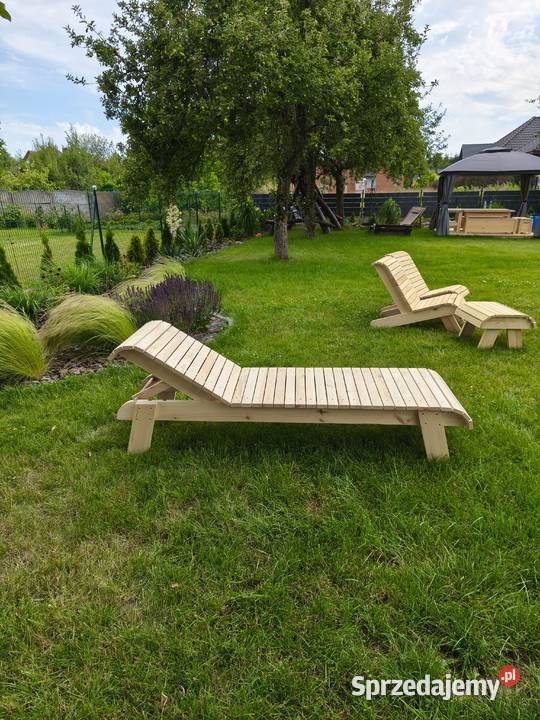 leżak ogrodowy drewniany drewno