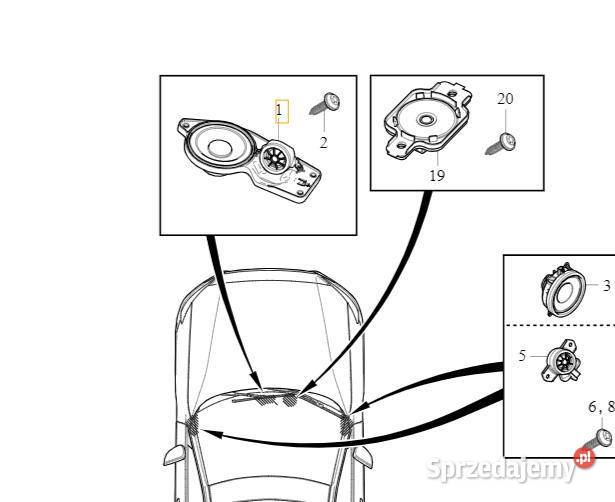 VOLVO S60 V60 S90 XC90 II glosnik srodek deska dolnośląskie Bielany Wrocławskie