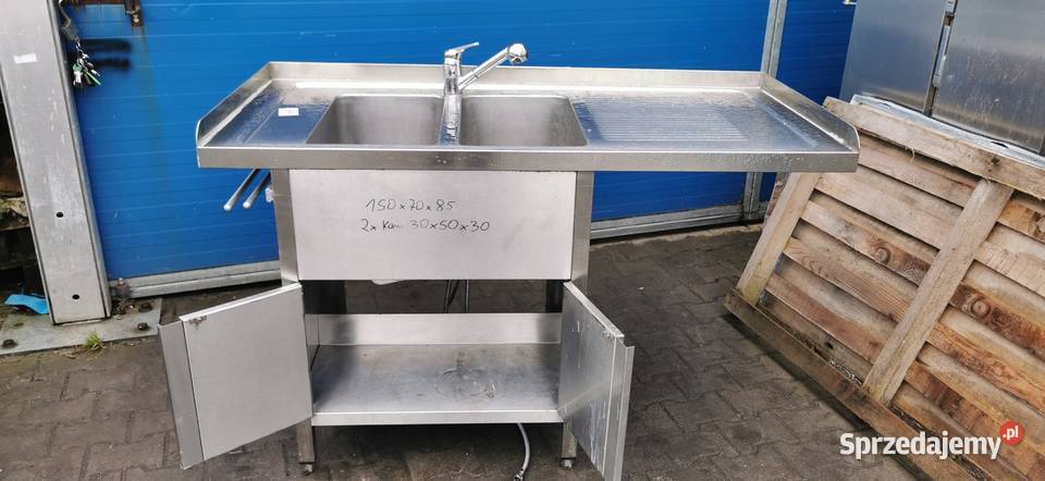 Zlew 2 komorowy 150x70x85 komory 30x50x30 Krotoszyn