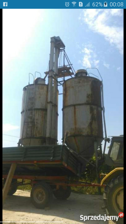 Silos zbożowy paszowy lejowy cemenciak Krężnica Jara