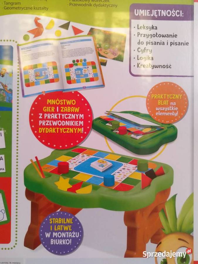 NAJTANIEJ Kreatywne Biurko Przedszkolaka z Grami Dla Dziecka Zabrze sprzedam