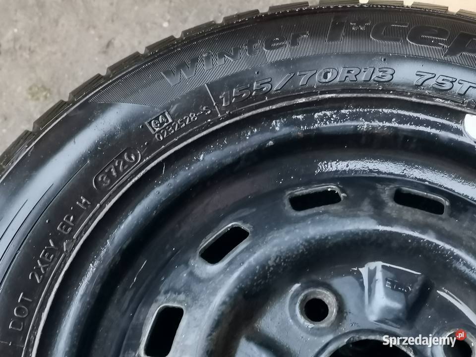 4 koła zimowe wyważone Chewrolet Daewoo Matiz Czarne Małe