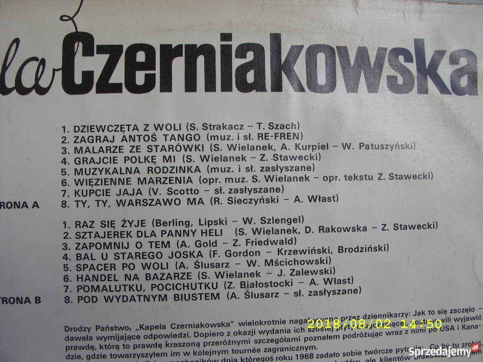 LP folk KAPELA CZERNIAKOWSKA 3 LP Wołów