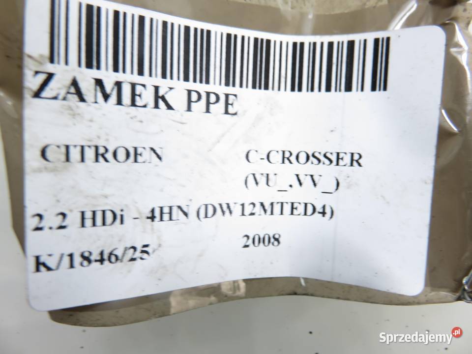 ZAMEK PRAWY PRZEDNI CITROEN CCROSSER Zamki, wkładki i kluczyki