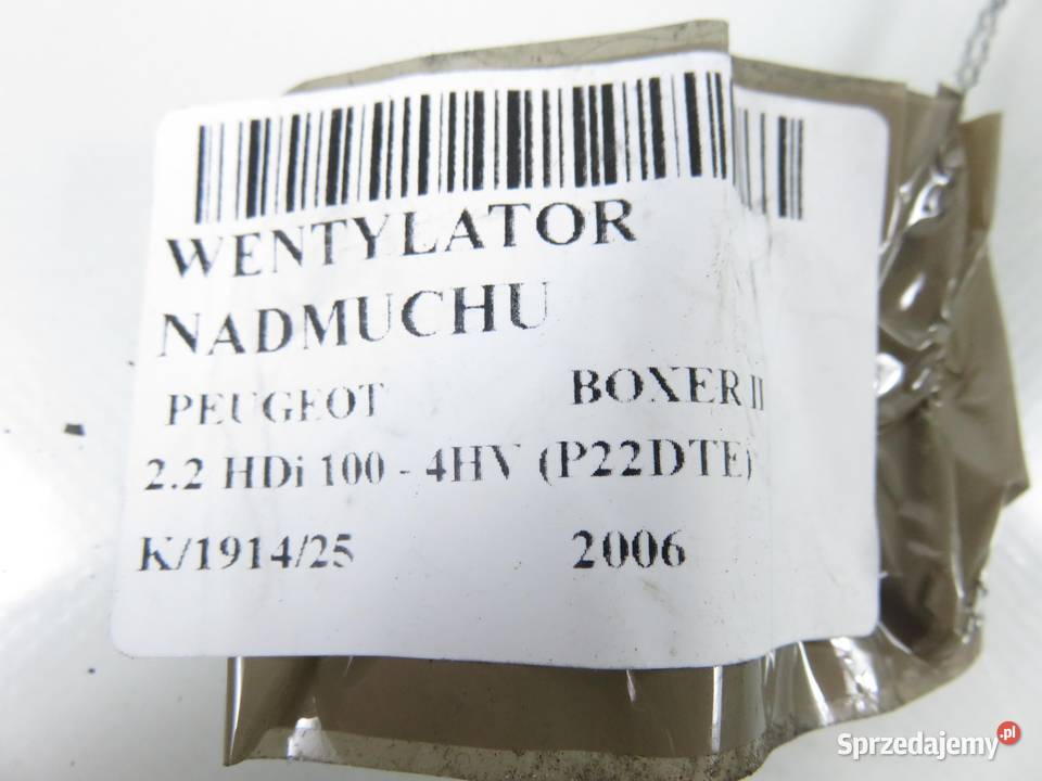 DMUCHAWA PEUGEOT BOXER II 168330100 osobowe