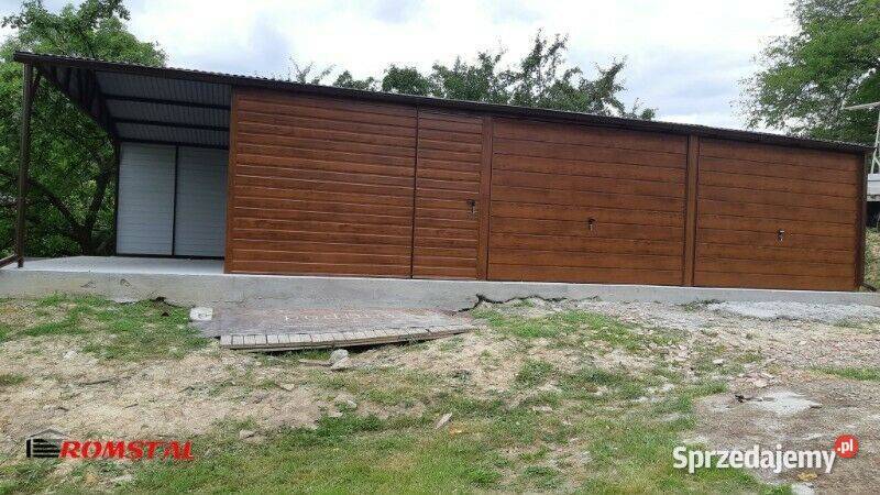 Garaż Blaszany Drewnopodobny 11x6m WIATA HALA Łęczyce
