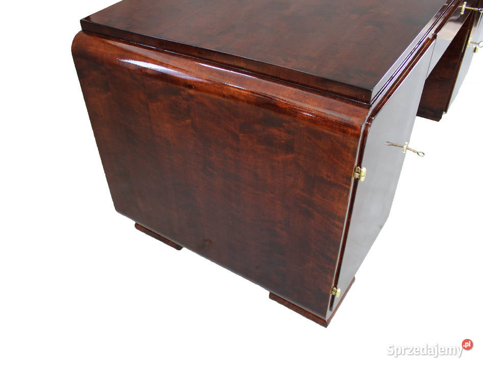 Dwustronne biurko gabinetowe art deco renowacji Zielonka