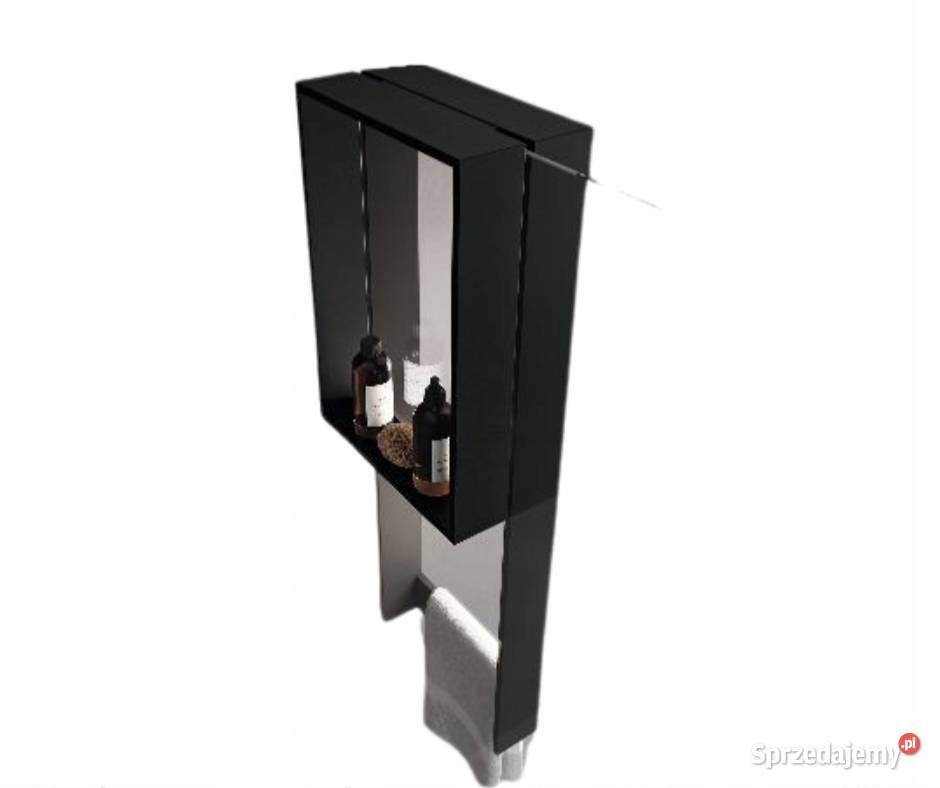 Wewnętrzna półka prysznicowa i reling na ręcznik czarny Bydgoszcz