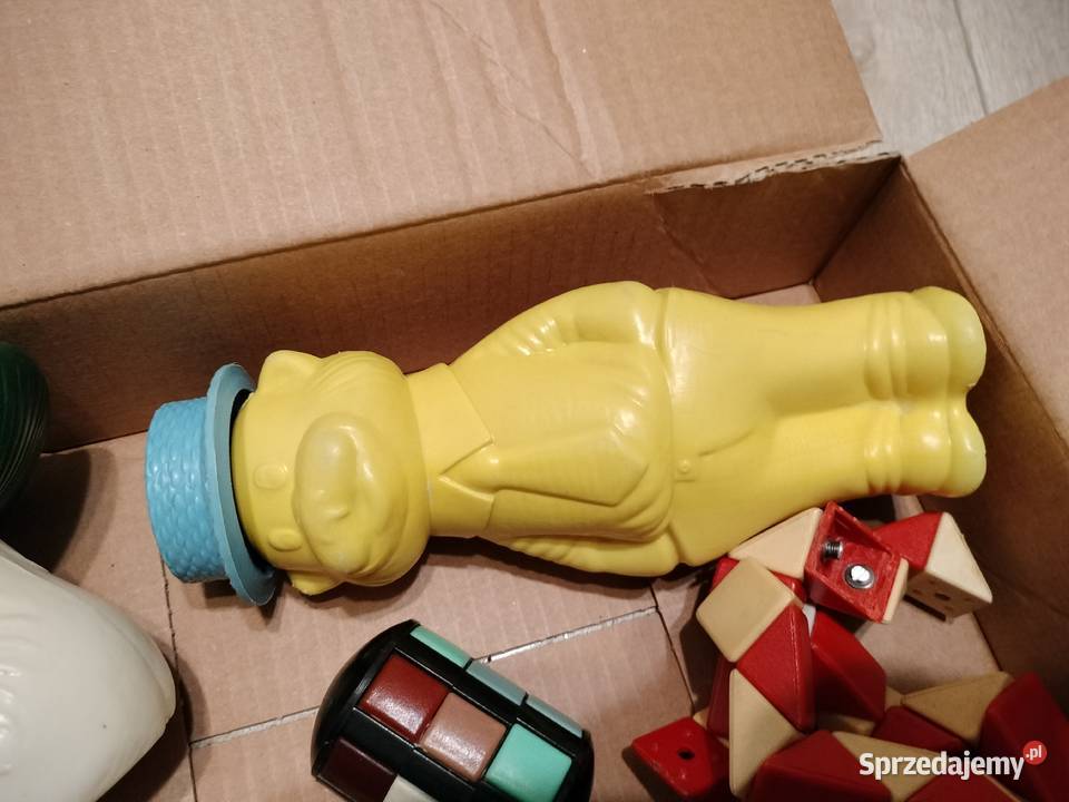 Zestaw starych zabawek plastikowe miś muchomor Choszczno