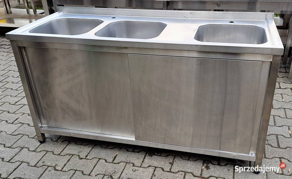 ZLEW 3 KOMOROWY Z SZAFKĄ DRZWI SUWANE 1606085 Nowe Skalmierzyce