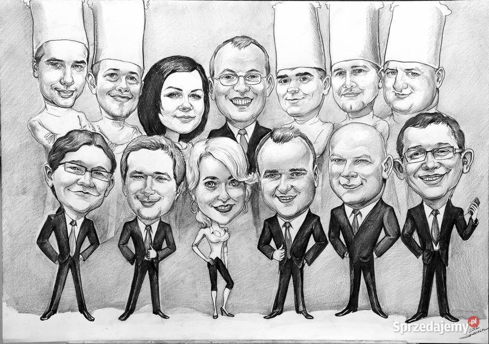 Karykatury karykatura na zamówienie ze zdjęć na Kraków