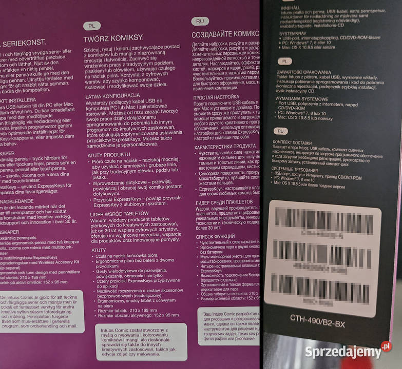 Wacom Intuos Comic S miętowy niebieski pokrowiec pomorskie Sopot