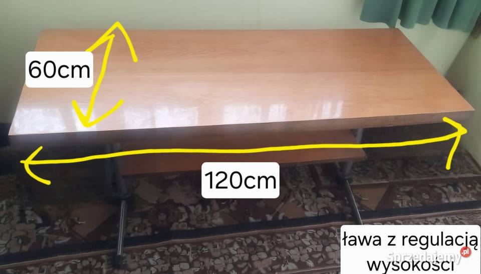 Ława z regulowaną wysokością PRL Turze Pole sprzedam