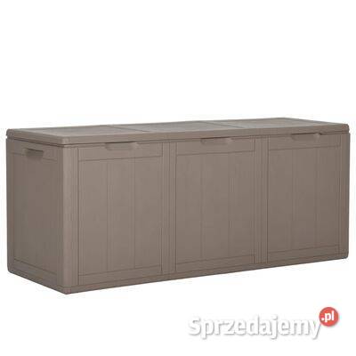 vidaXL Skrzynia ogrodowa 270 L brązowa rattan Warszawa