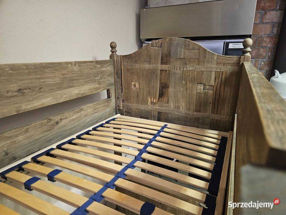 Łóżko piętrowe dębowe lity dąb 210x90 ręczna Góra