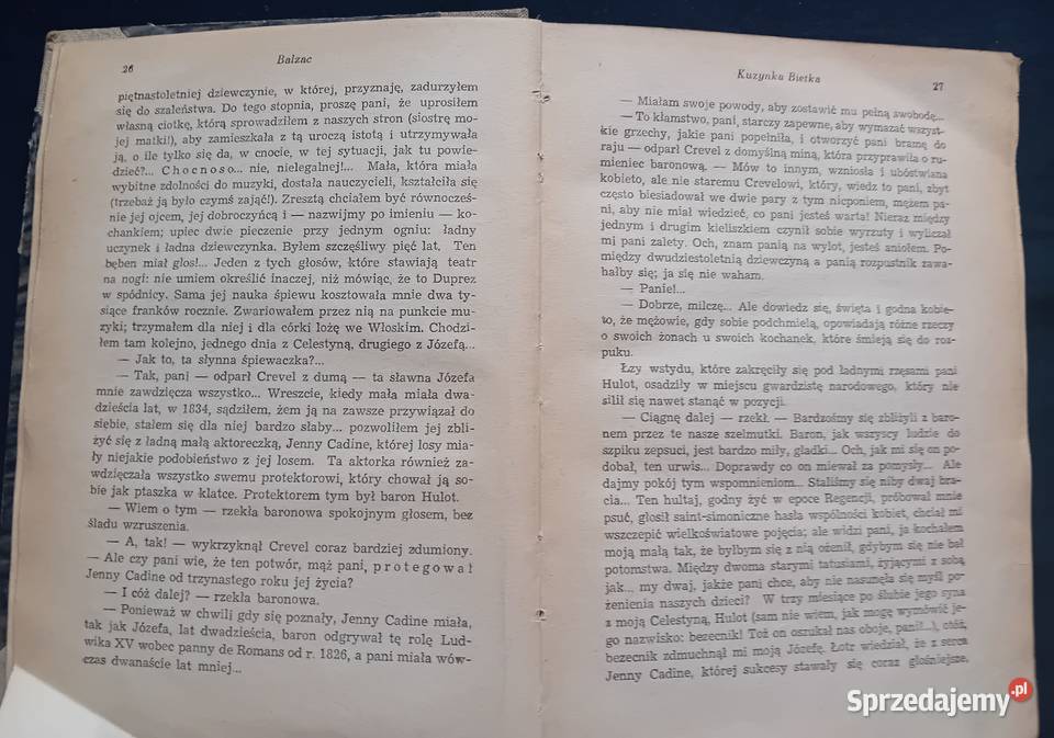 Balzac Kuzynka Bietka Ksiażka i Wiedza 1949 r Koźminek