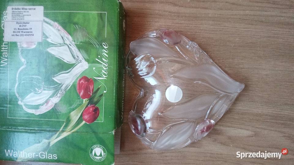 Szkło w kształcie serca na cukierki sprzedam