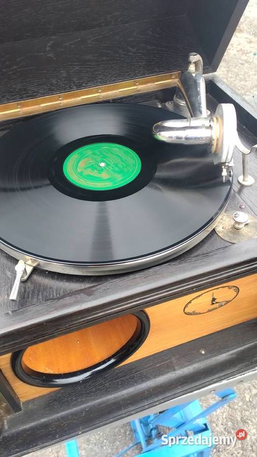 Stary przedwojenny patefon gramofon szafkowy na łódzkie Łódź