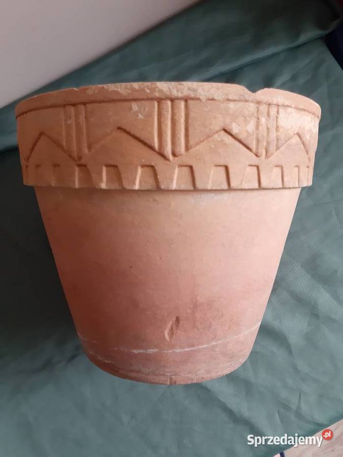 Donica doniczka stara ceramiczna gliniana fi 255 Głuchołazy