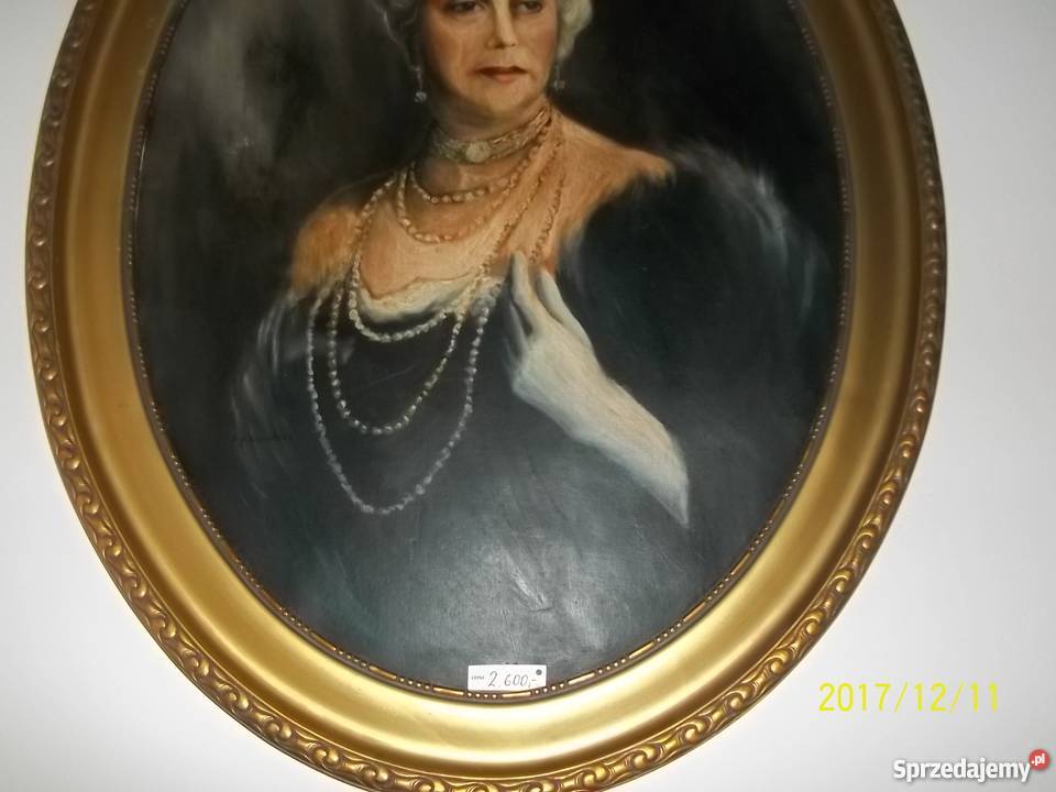 Obraz olejny Dama duży 114x80 Malarstwo lubelskie Lublin