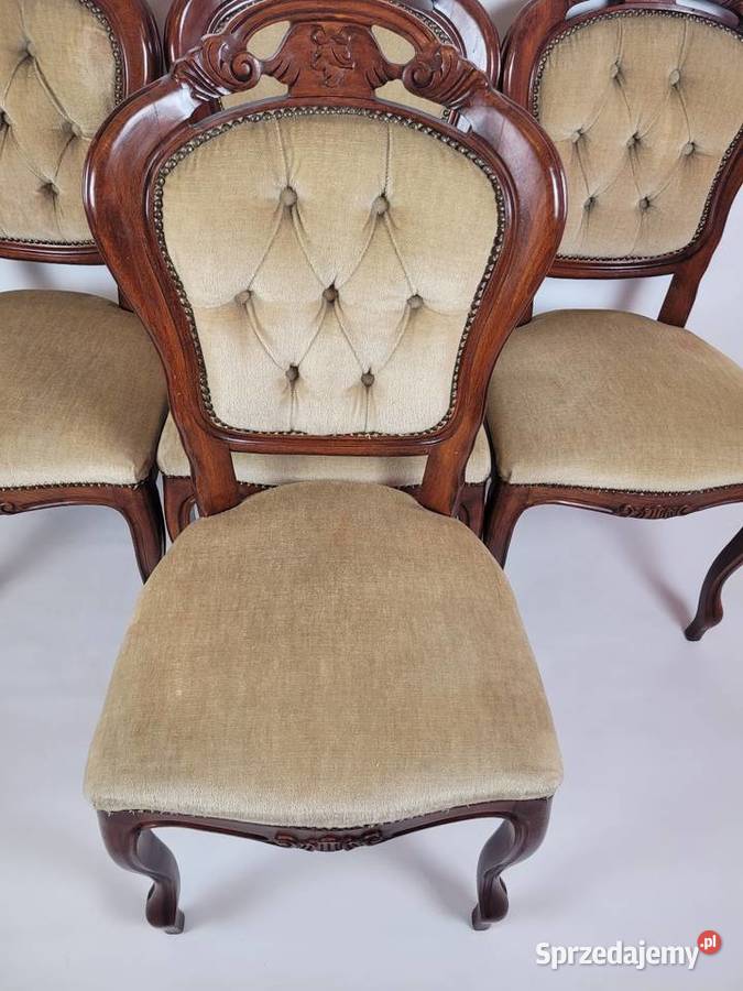 Komplet krzeseł barokowych 4 sztuki 49cm