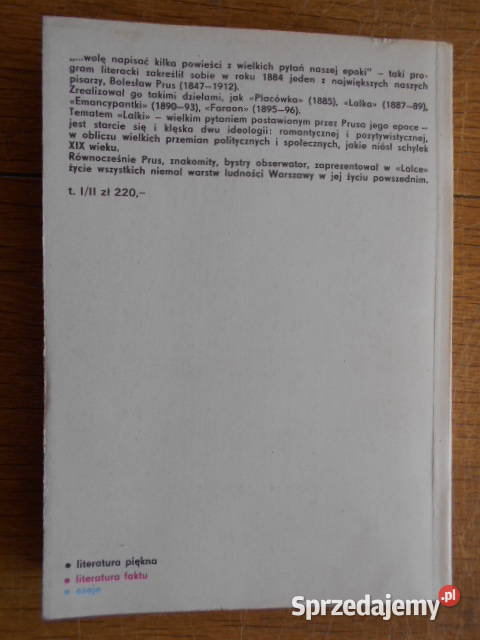 Bolesław Prus Lalka tom I Parczew