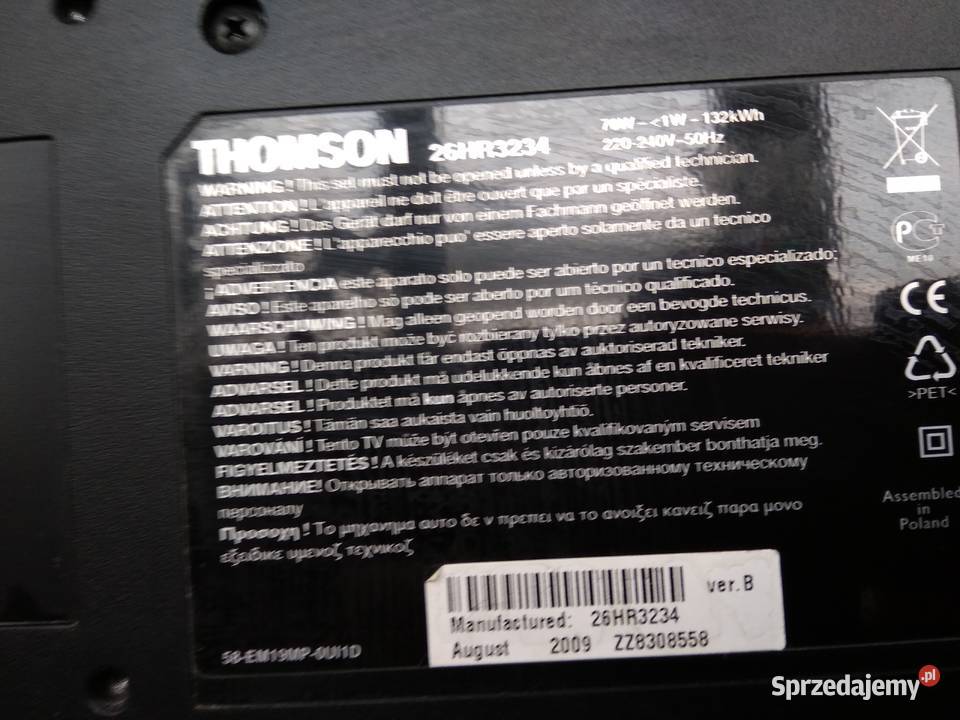 Telewizor Monitor PC LCD THOMSON 26HR3234 26 mazowieckie Warszawa