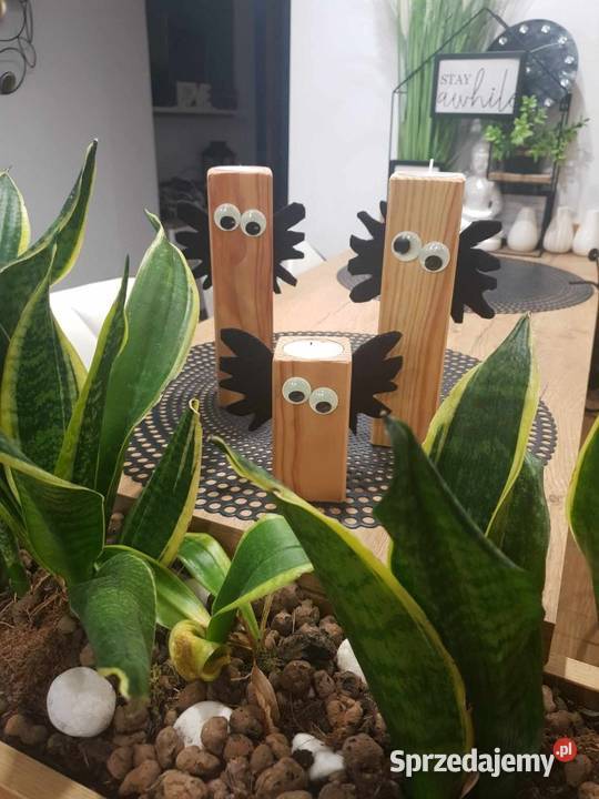 WoodDecor Świecznik zestaw 2 Hatifnatów Muszyna