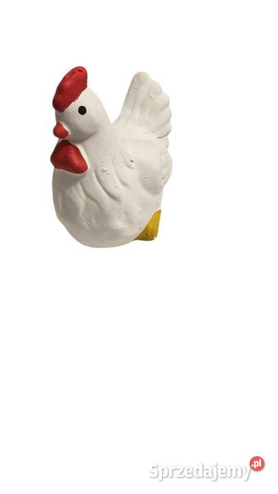 Kurka z gipsu dekoracja