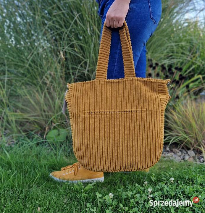 Duża musztardowa torba handmade Torby i torebki Wrocław