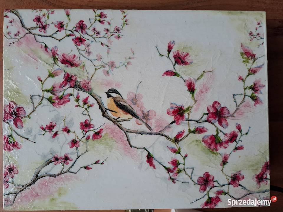 Ręcznie malowane drewniane pudełko na biżuterię Warszawa