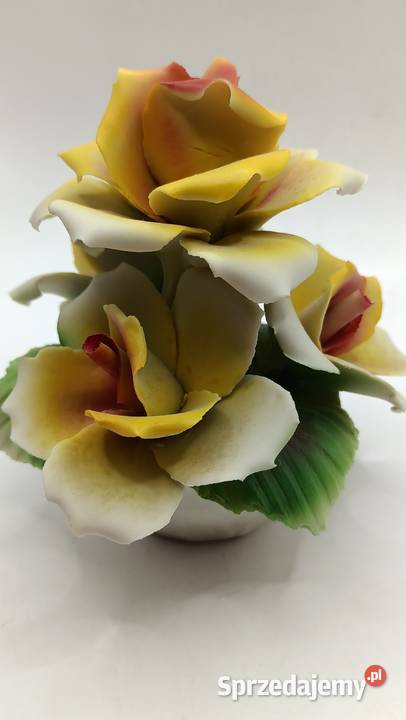 Porcelana dekoracja posy kwiaty róże Italy