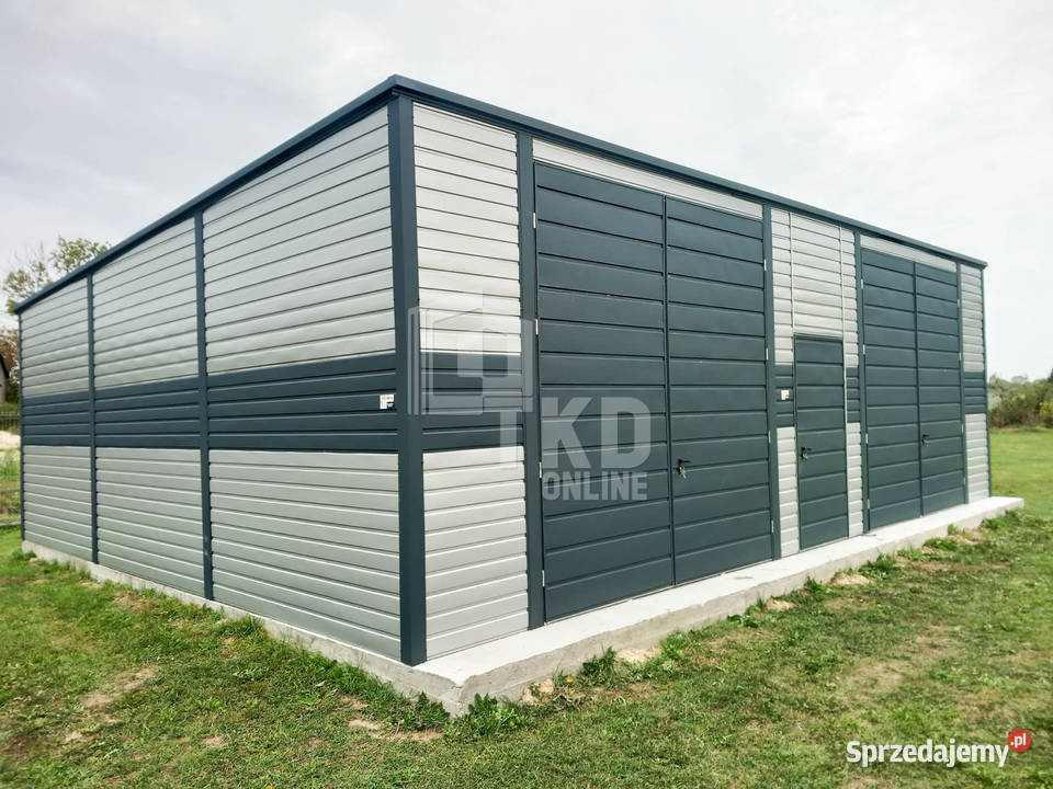 Hala Garaż Blaszany 85x6 2x Brama drzwi rynny Białystok