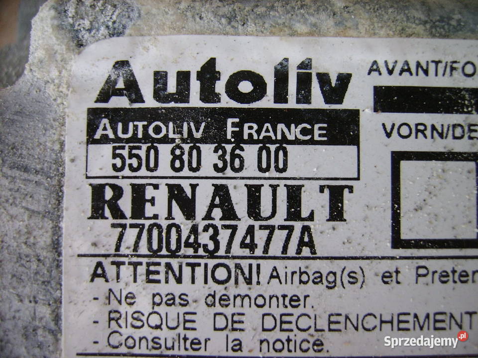 SENSOR MODUŁ STEROWNIK AIRBAG RENAULT MEGANE I mazowieckie sprzedam