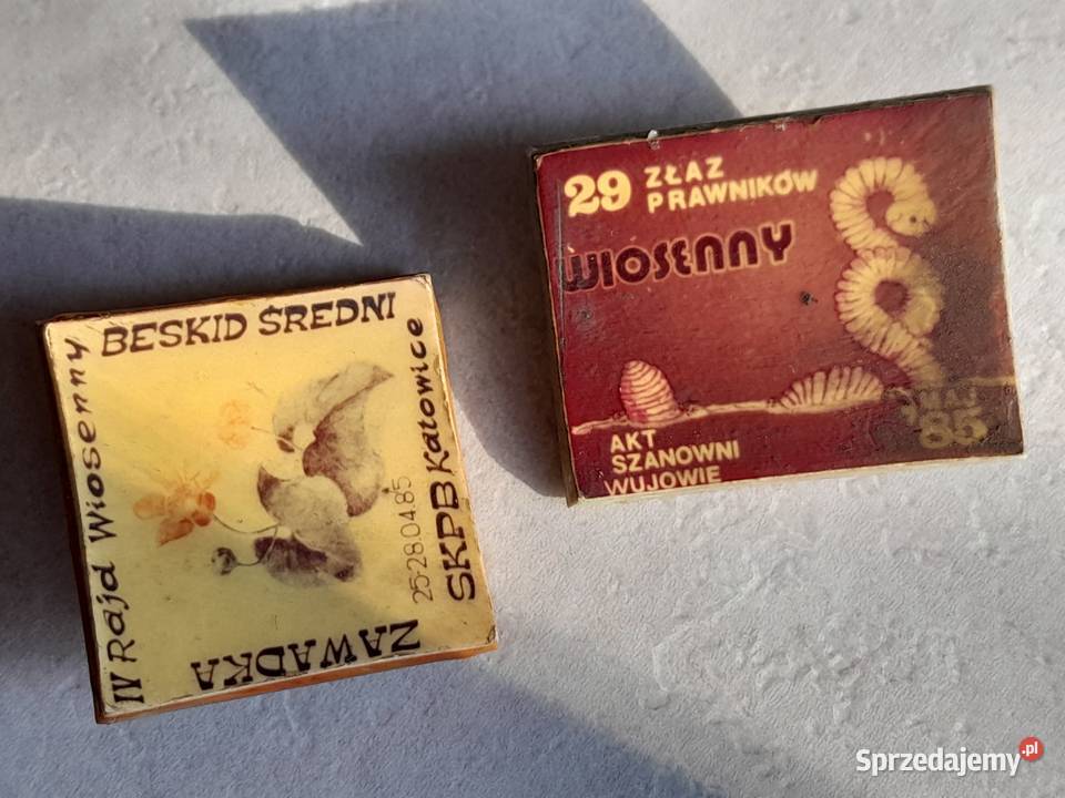 Stare przypinki PRL zestaw 6 sztuk retro vintage Dąbrowa Górnicza