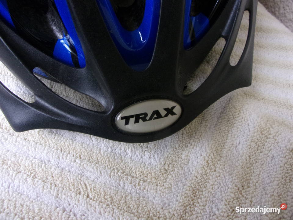 Kask rowerowy Firmowy TRAX biało niebieski Warszawa