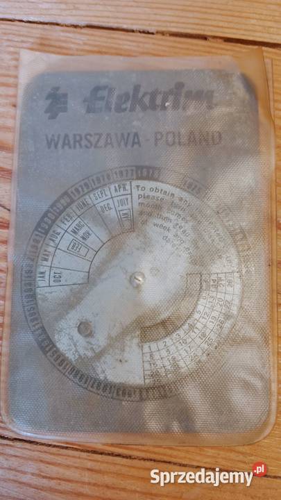 wieczny kalendarz na lata 19711997 retro PRL Olsztyn sprzedam