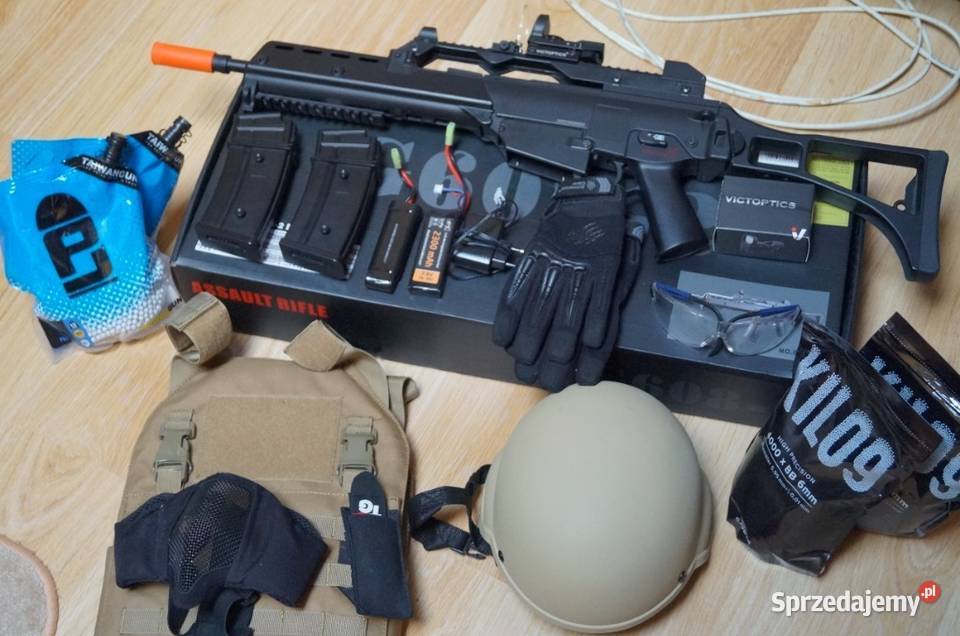 Zestaw ASG Gieta 608 Magazynek Kolimator itp Staroźreby