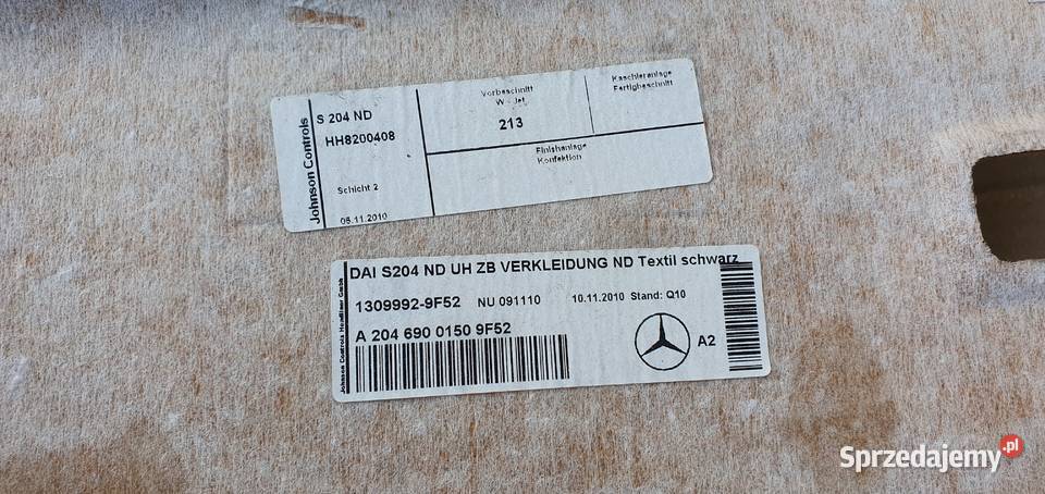 MERCEDES CKLASA W204 KOMBI PODSUFITKA CZARNA AMG lubuskie Trzciel