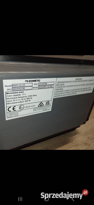 Mikrofala Dometic MVO24 do ciężarówki Tir Scania Akcesoria samochodowe Kleczew