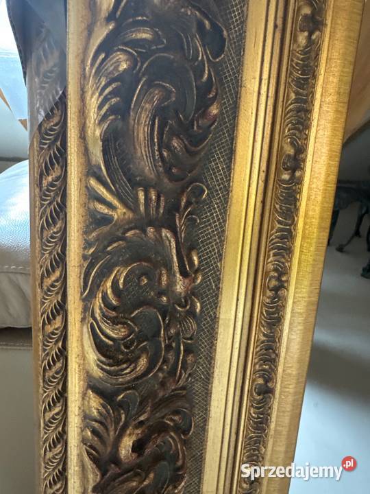 piekna gruba stara drewniana rama rzeźbiona 8666 Bystrzyca Kłodzka