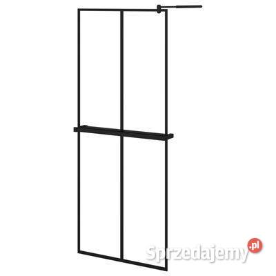Ścianka prysznicowa z półką czarna 80x195 ESG i Warszawa
