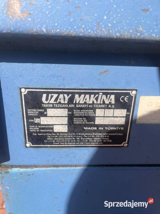 Piła taśmowa do metalu uzay 220 Maków Podhalański