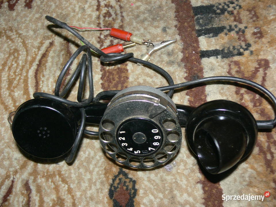 Stara zabytkowa słuchawka montera z tarczą łódzkie Tomaszów Mazowiecki