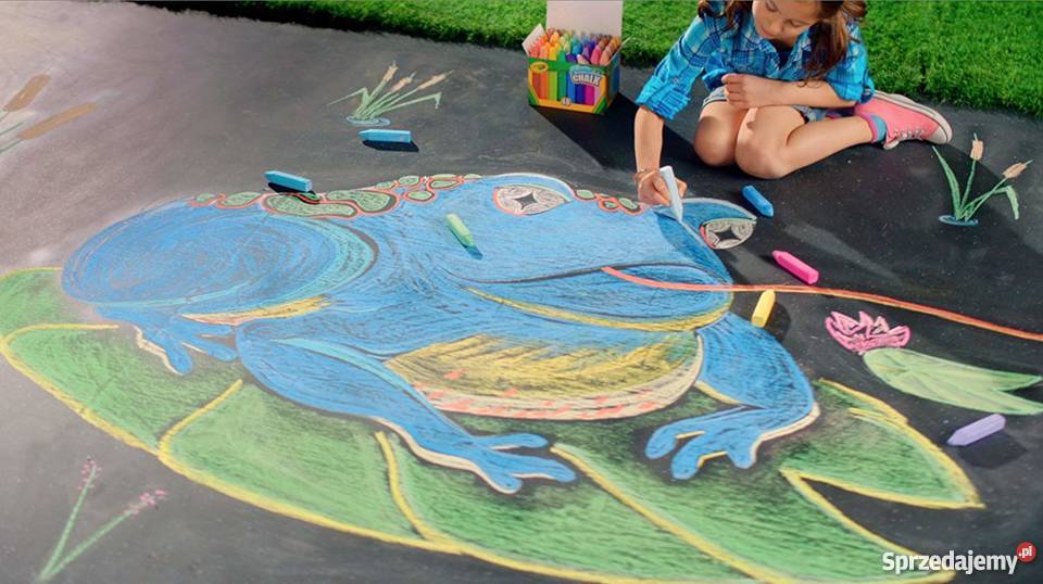 Kreda Chodnikowa 48 Kolorów Zmywalna Crayola XXL zielony Dla Dziecka Mogilany