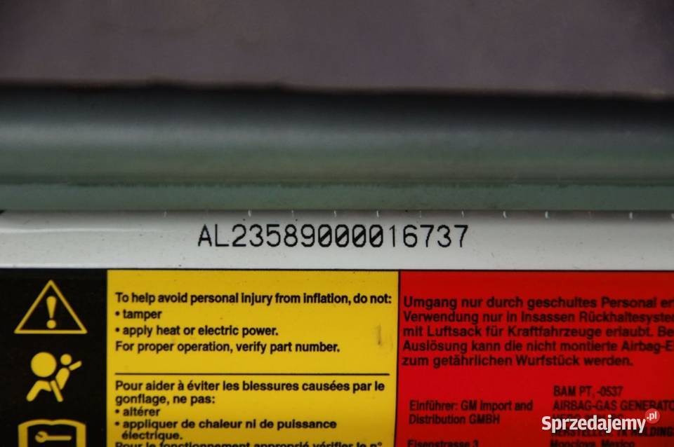 PODUSZKA AIRBAG CADILLAC ESCALADE ESV PASAŻERA kujawsko-pomorskie Lipno