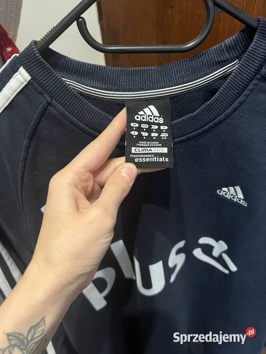 Granatowa męska bluza adidas S bawełna mazowieckie Warka sprzedam