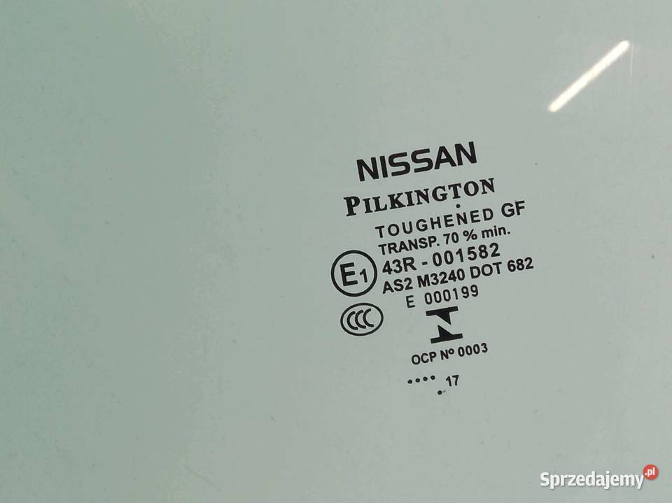 SZYBA DRZWI LEWY PRZÓD Nissan Qashqai II 2013